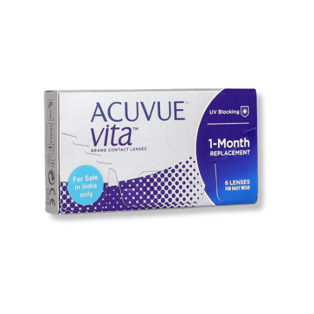 First Lens: Packaging of Johnson & Johnson Acuvue Vita lenses