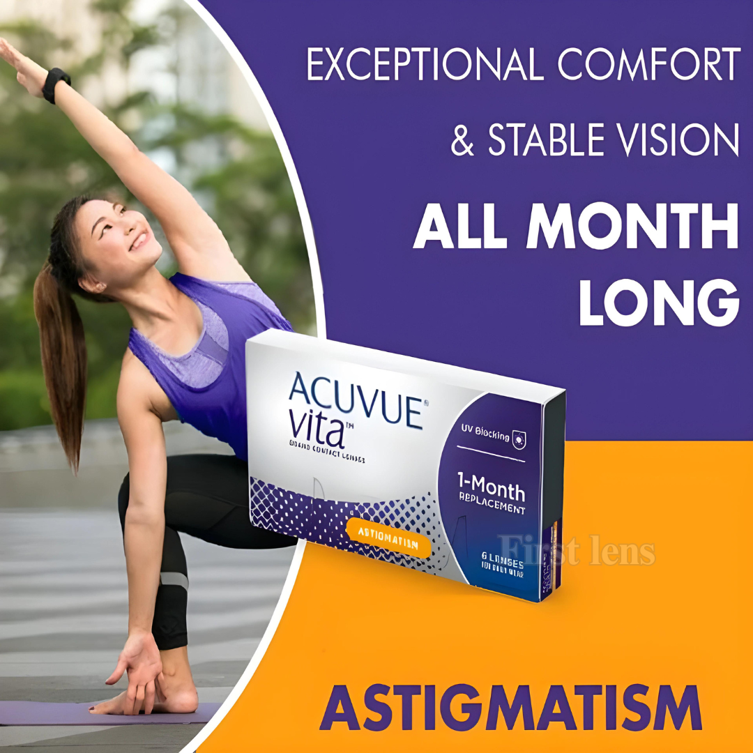 First Lens: Illustration of Johnson & Johnson Acuvue Vita Toric lenses by First Lens