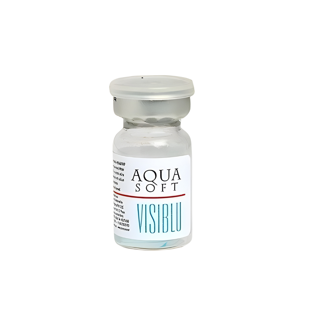 Close-up of Silklens Aquasoft Toric Yearly contact lens, designed for extended wear and optimal vision correction