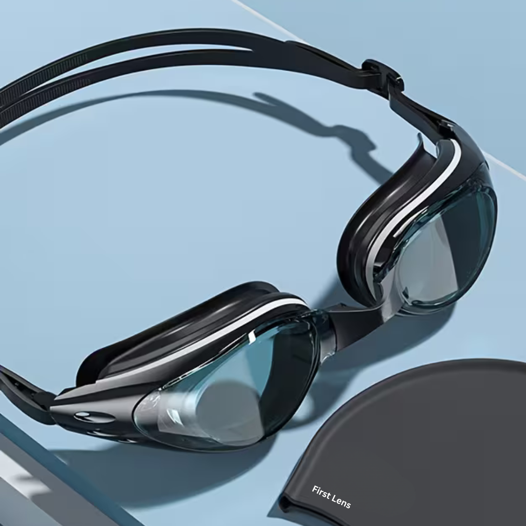 First Lens Customize Powered Swimming Goggles with UV Protection & Antifog - 011