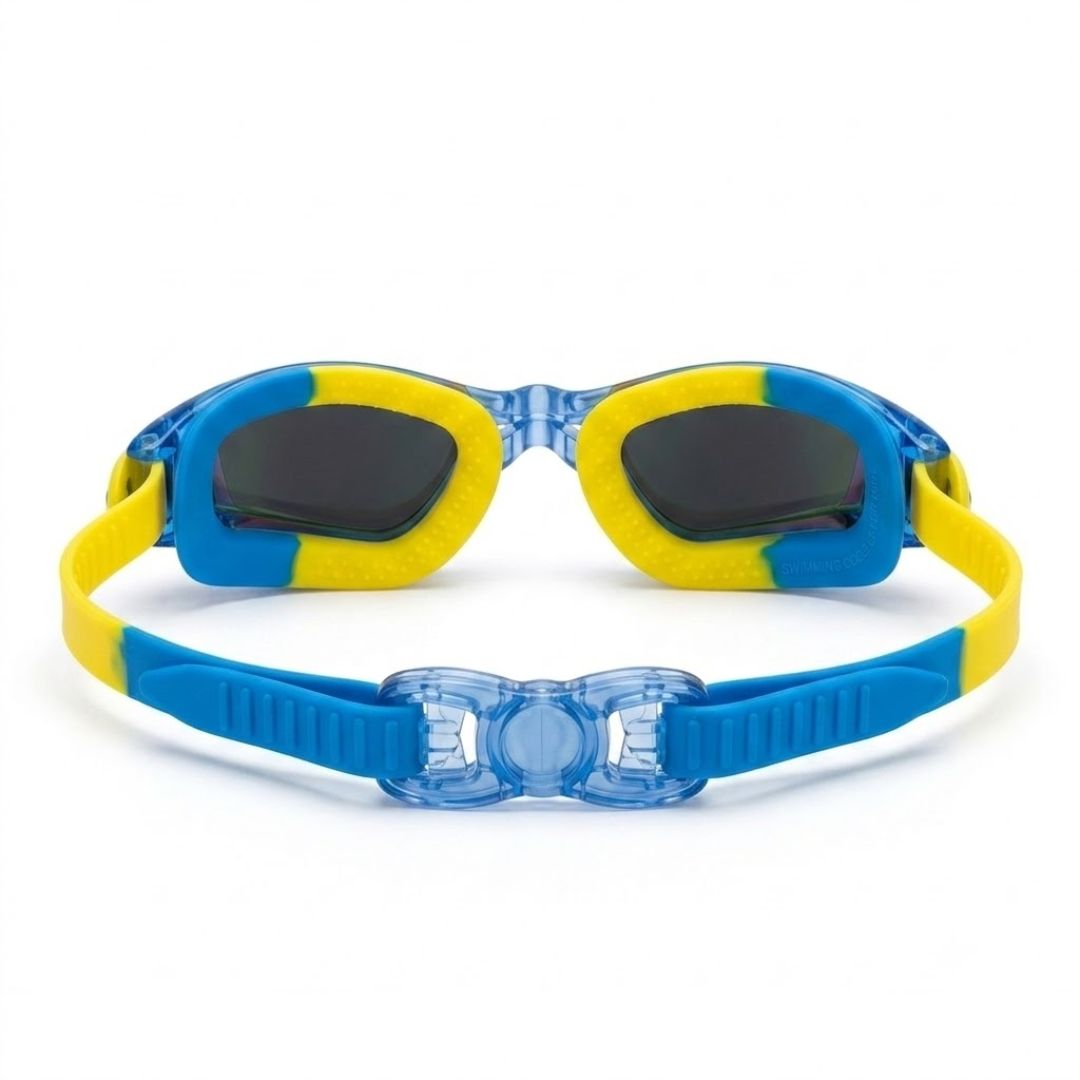 First Lens Kids Swimming Goggles  (Age 8 to 18) Yellow-Blue - SW49