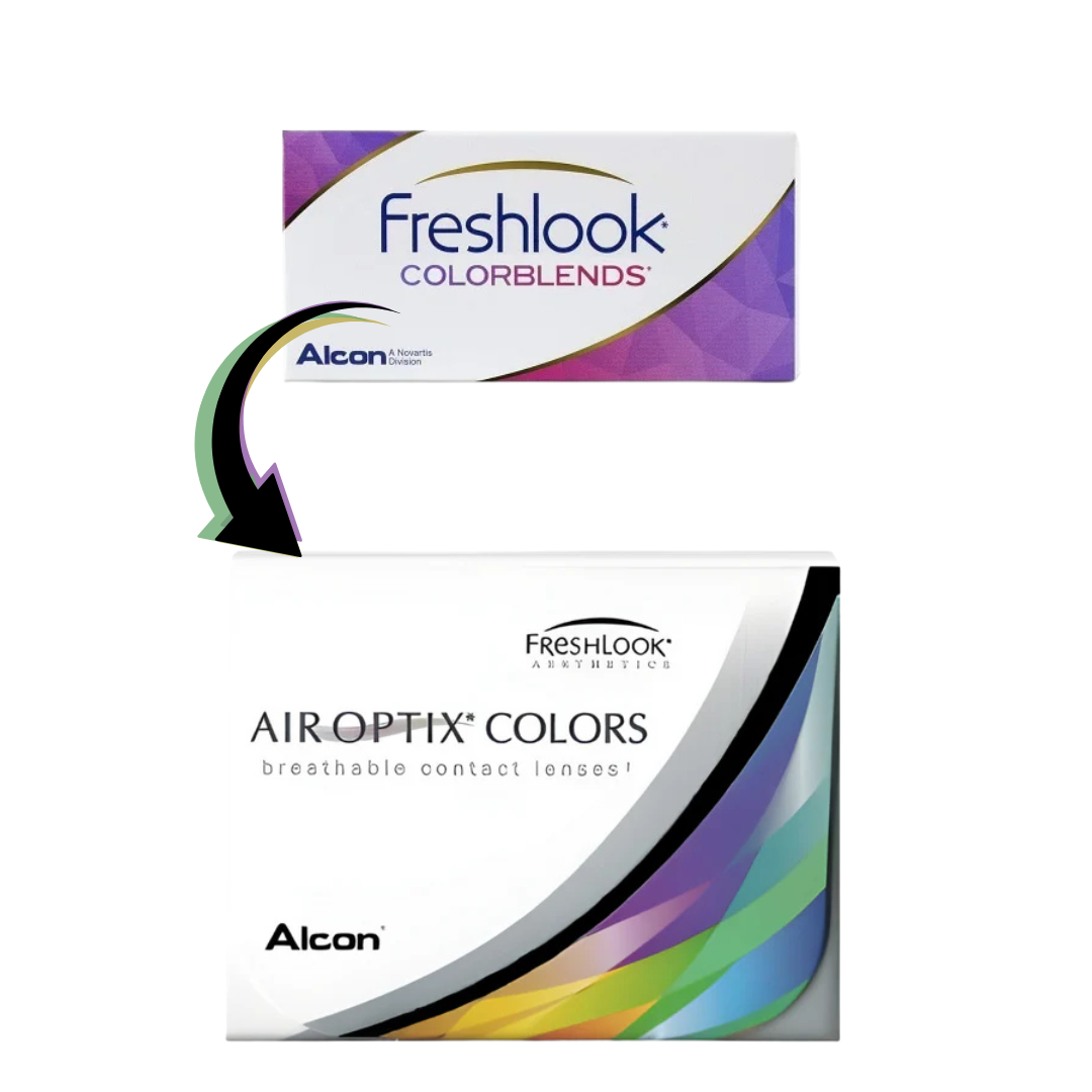 Alcon Freshlook Colorblends Gray Color Lenses (2 Lens per Box)  >> New Name+Packing - Air Optix Colors <<