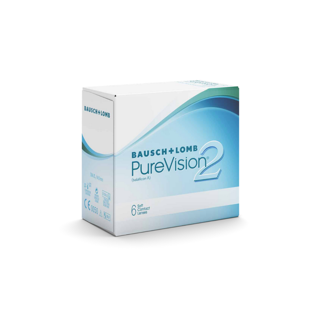 Bausch and lomb purevision2 hd contact lenses (6 lenses/box)
