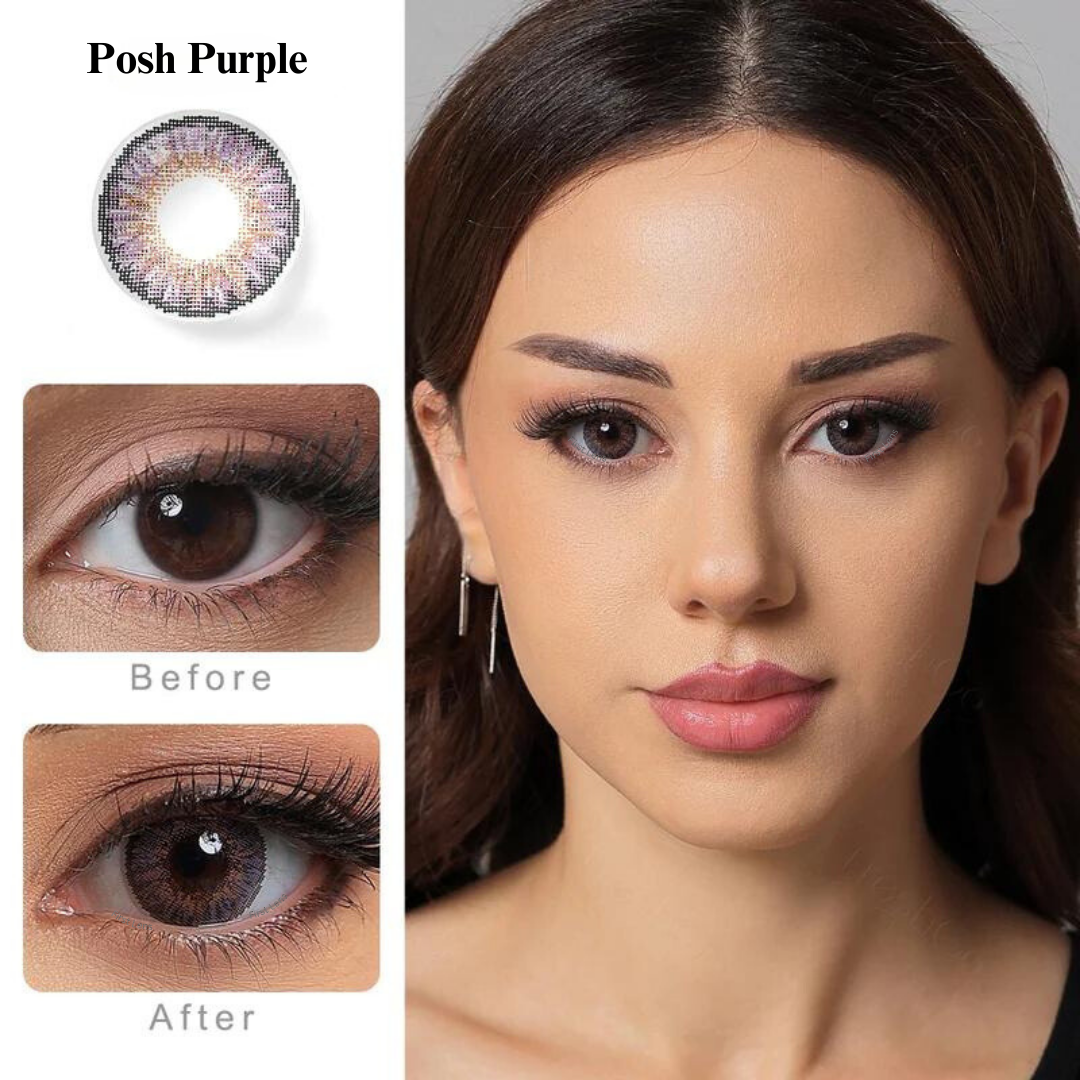 Celebration Monthly Disposable Color Contact Lens (1 Lens Box) - Posh Purple