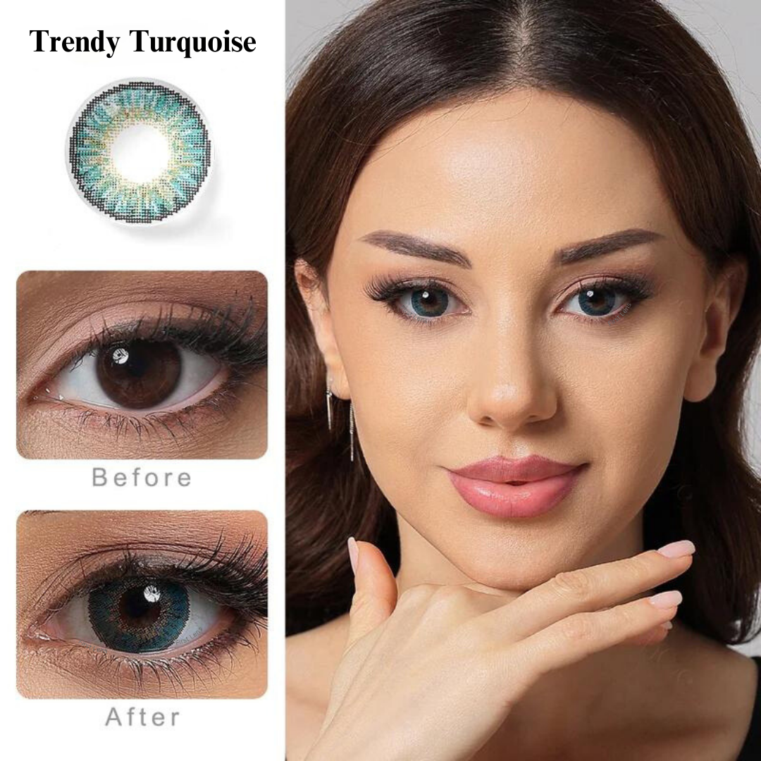 Celebration Monthly Disposable Color Contact Lens (1 Lens Box) - Trendy Turquoise