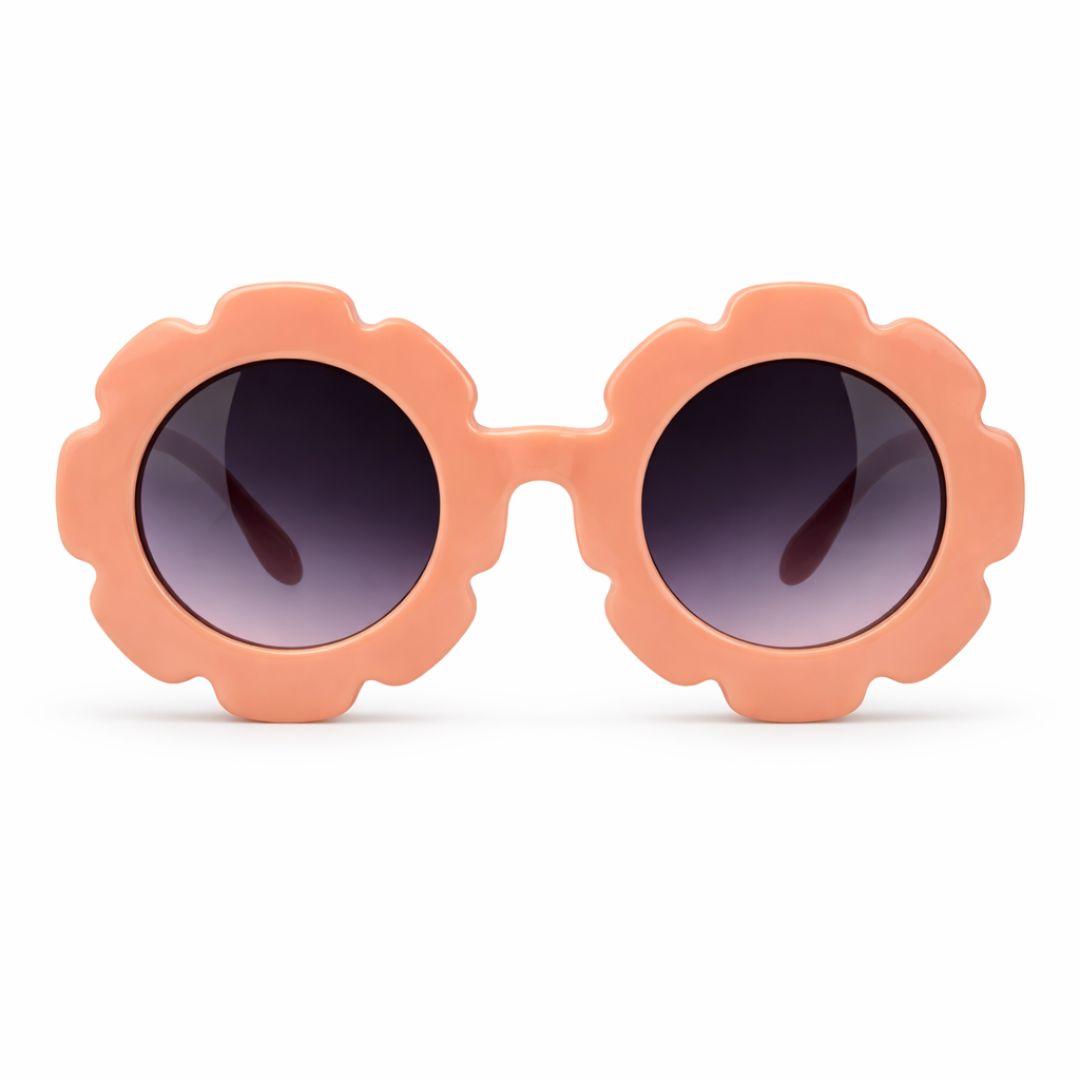 First Lens Charm Customized Kids Sunglasses With Name UV400 Coral Pink - S428