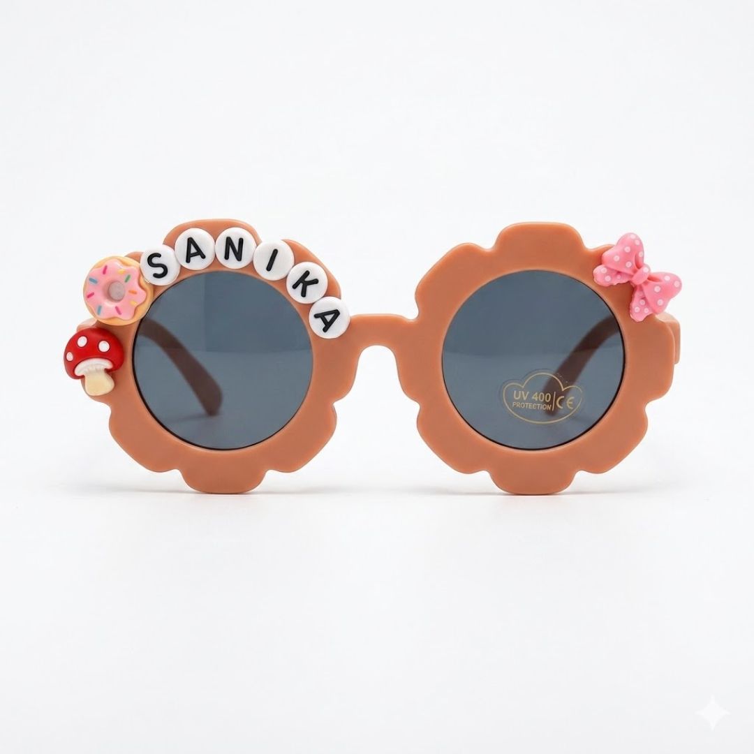 First Lens Charm Customized  Kids Sunglasses With Name UV-Dusky-400