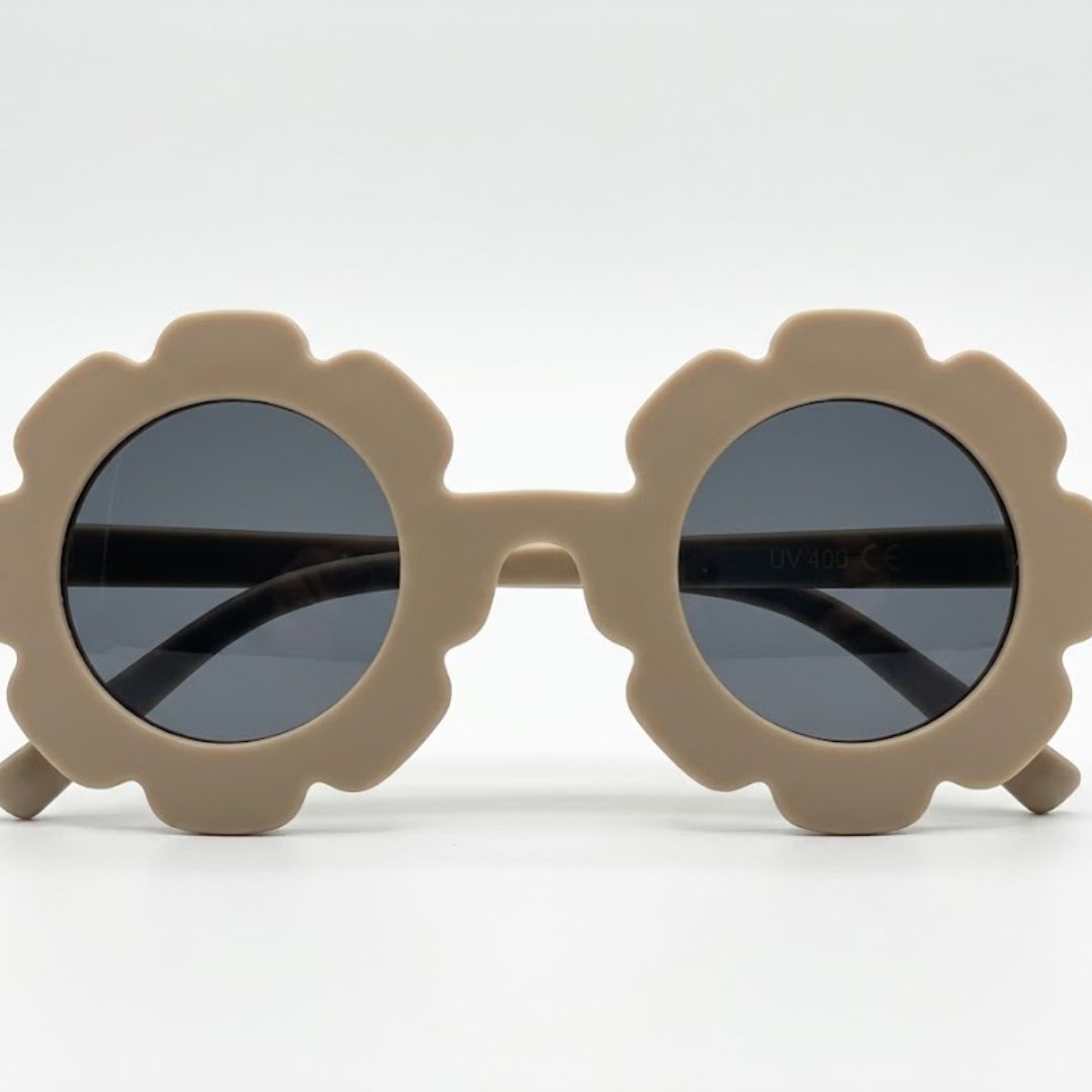 First Lens Charm Customized Kids Sunglasses With Name UV400 Mocha - S433
