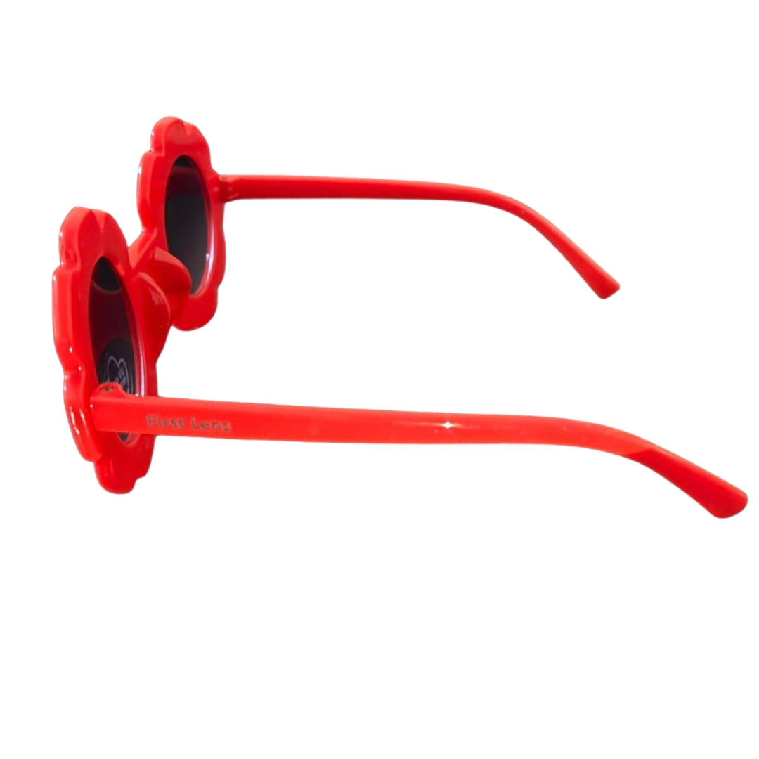 First Lens Charm Customized Kids Sunglasses With Name UV400 Red - S437