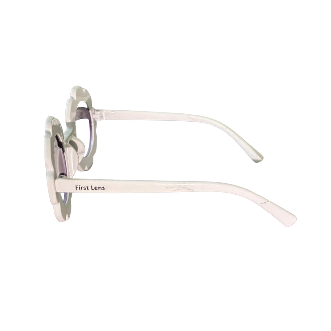 First Lens Charm Customized  Kids Sunglasses With Name UV-White-400