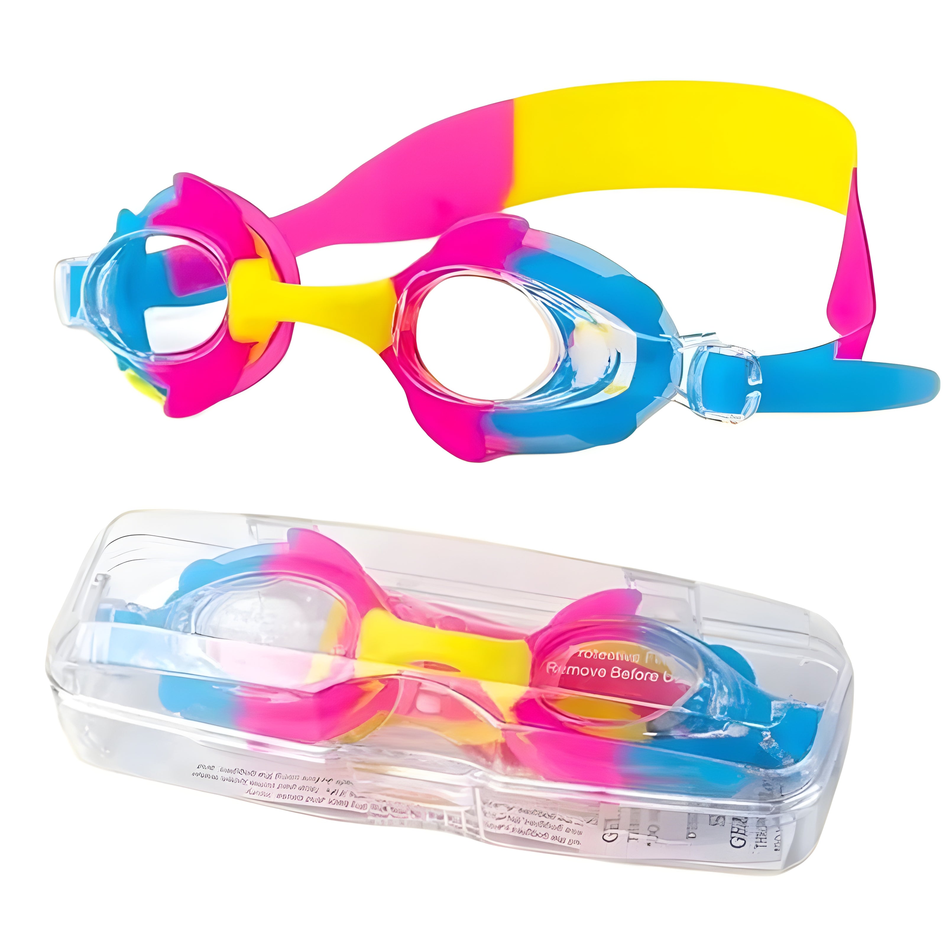 First Lens Swimming Goggles for Kids - K004 (Age 8 to 18) Pink-Blue