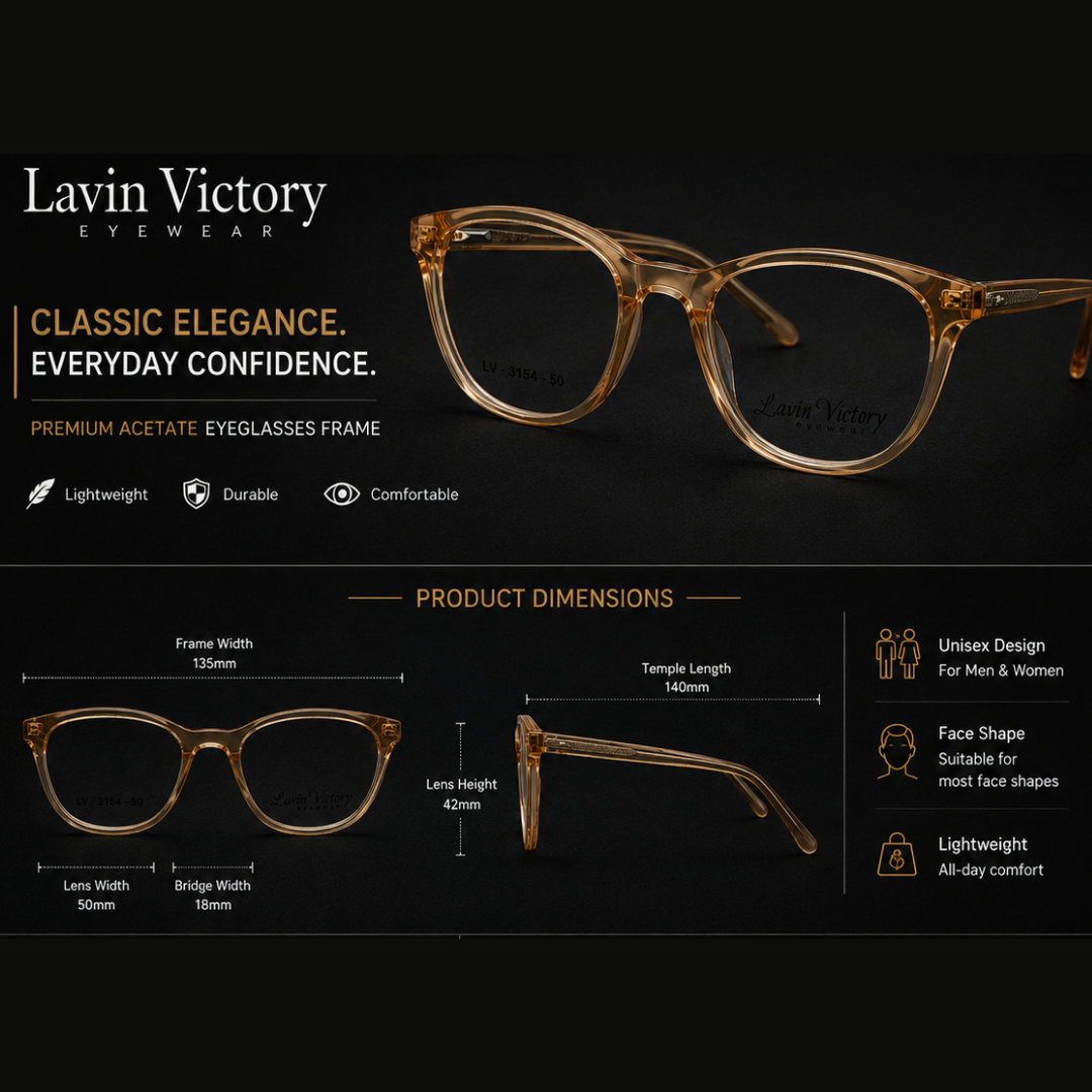 First Lens Copenhagen Blue Light Computer Glasses Honey Crystal