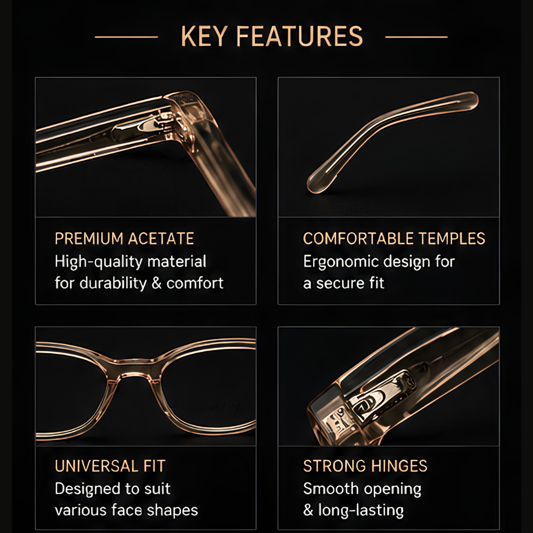 First Lens Copenhagen Blue Light Computer Glasses Honey Crystal