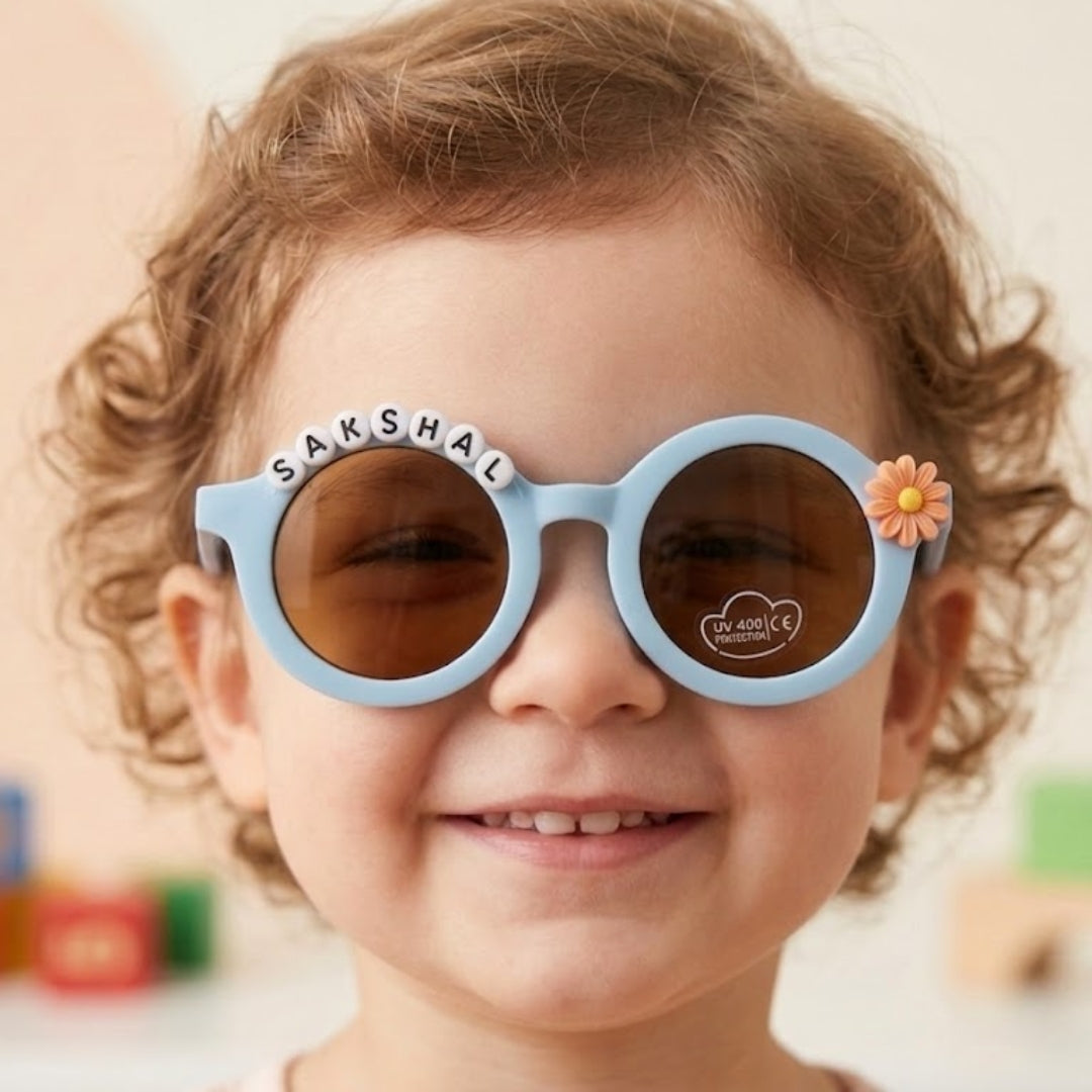 First Lens Kids Custom Sunglasses With Name UV-Blue-400