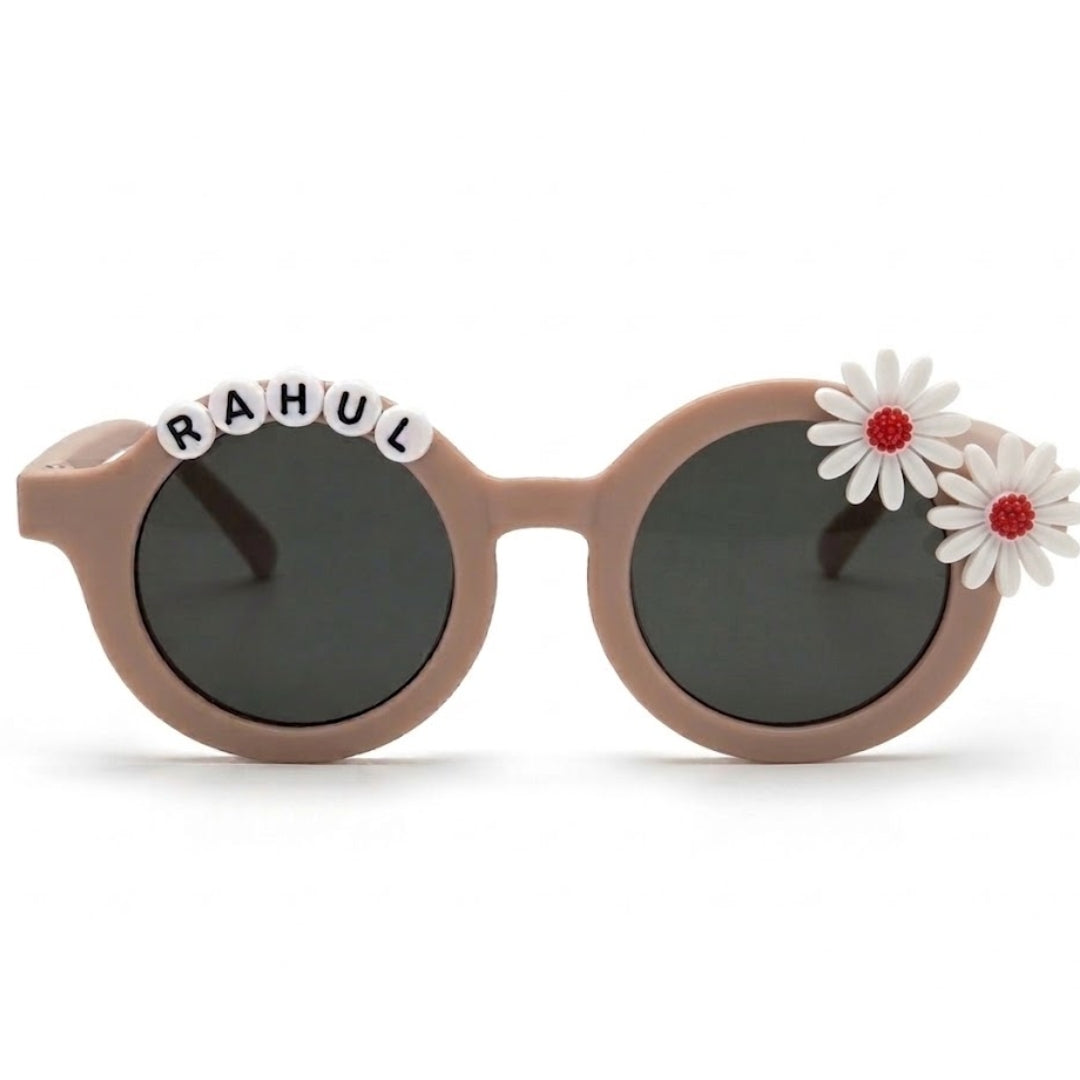 First Lens Kids Custom Sunglasses With Name UV-Brown-400