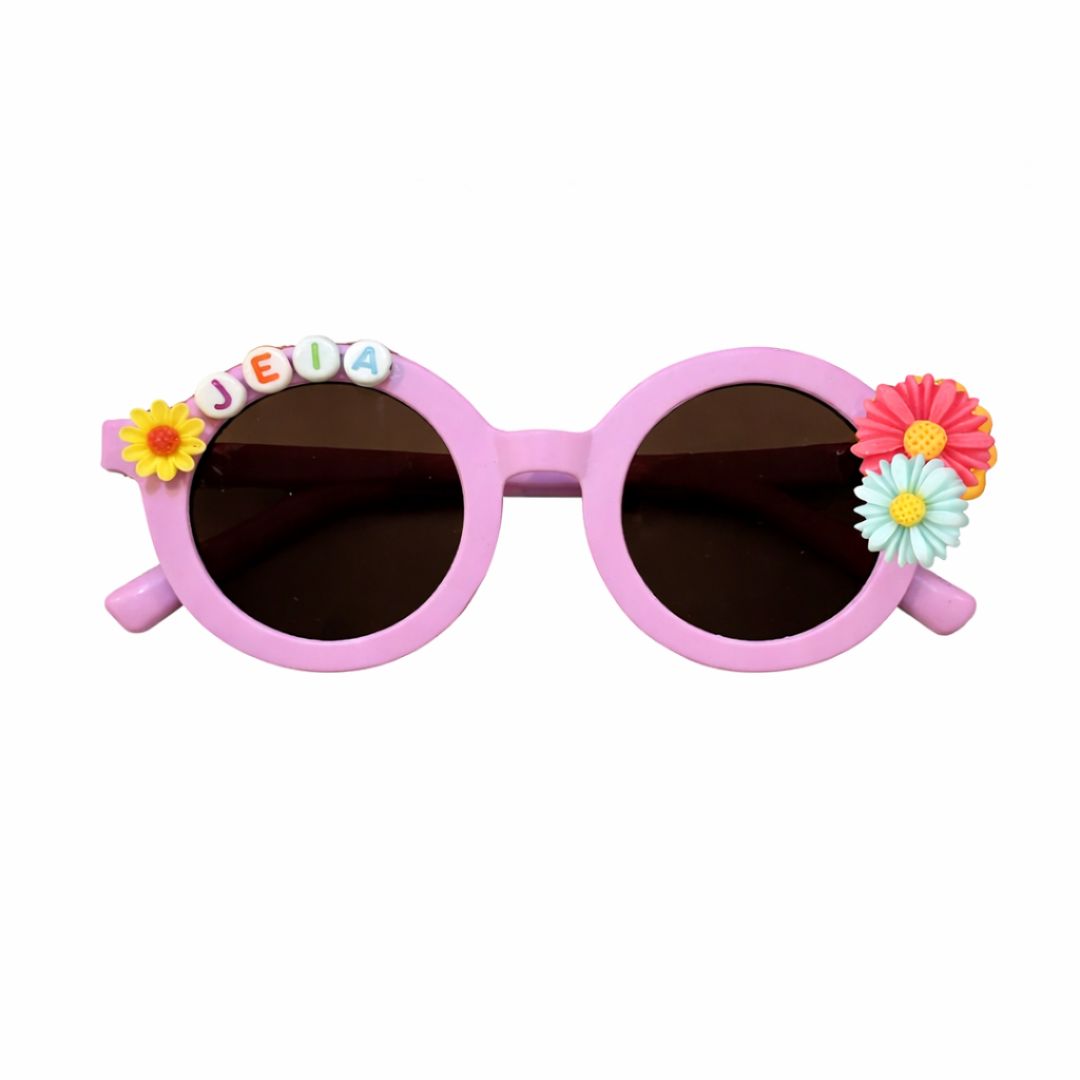 First Lens Kids Custom Sunglasses With Name UV-Lavender-400