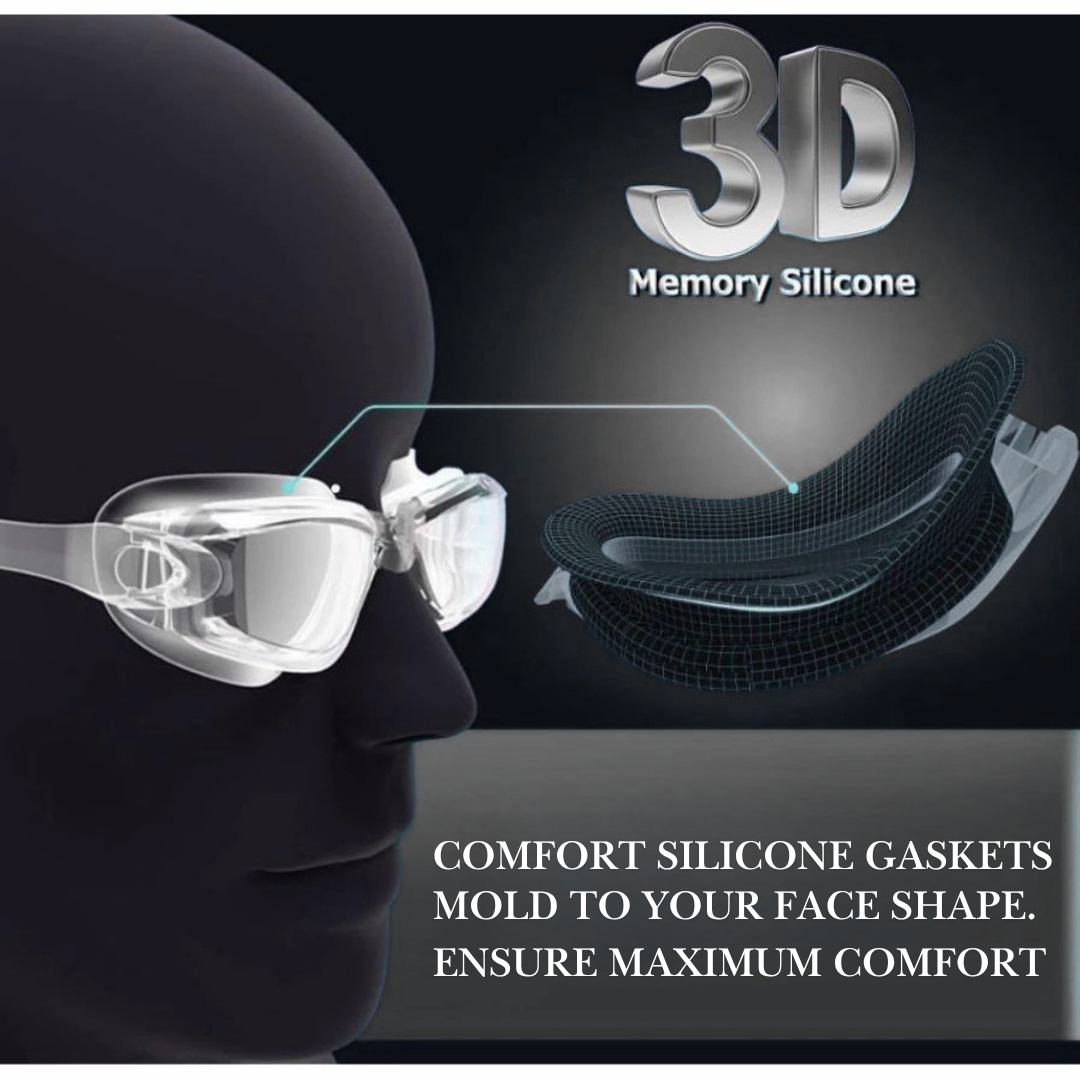 First Lens Customize Powered Swimming Goggles with UV Protection & Antifog 013