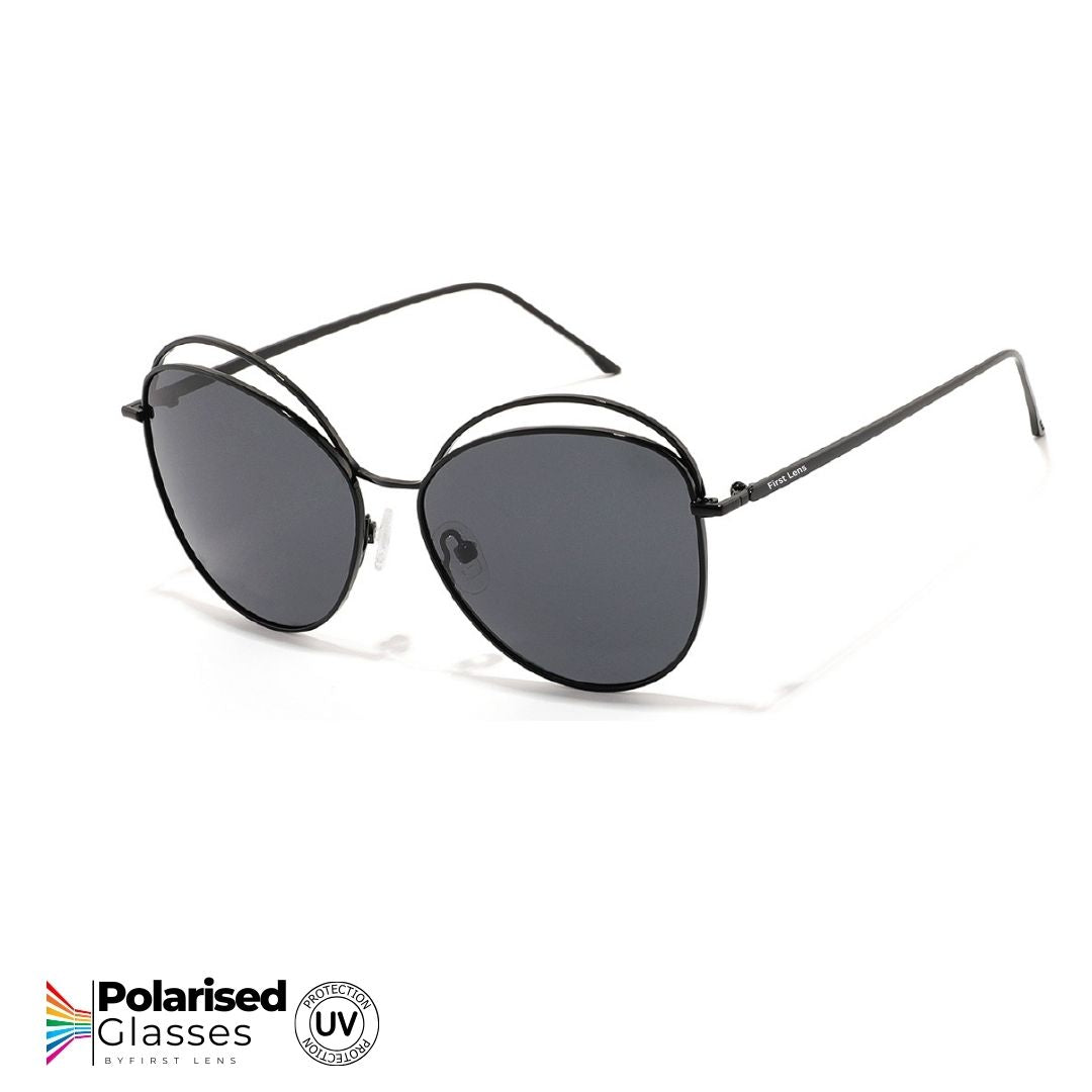 First Lens Arcane Polarized Sunglasses S032 black unisex