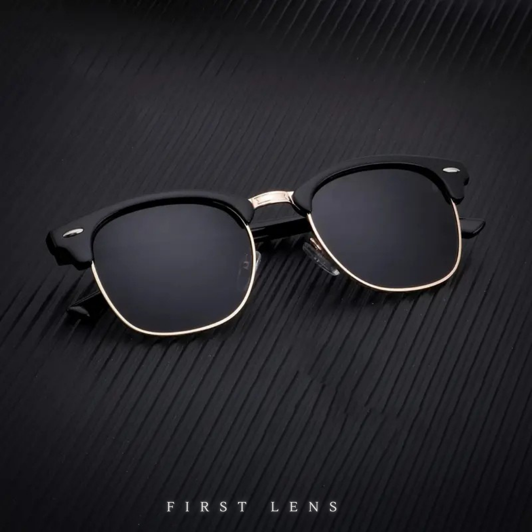 First Lens Bold Matte Sunglasses UV400 - Black