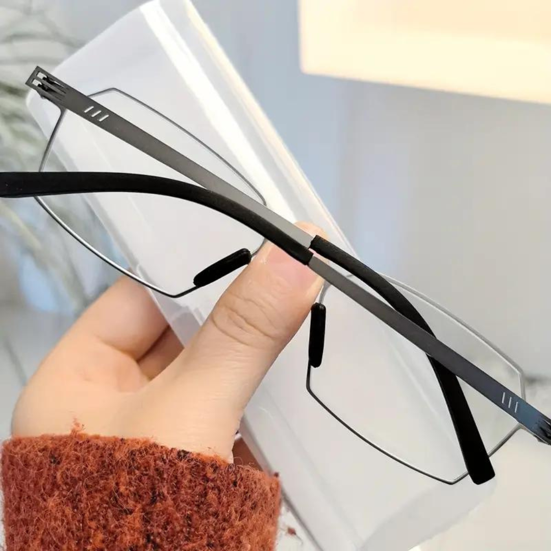 First Lens CEO Reading Glasses with sleek black frames