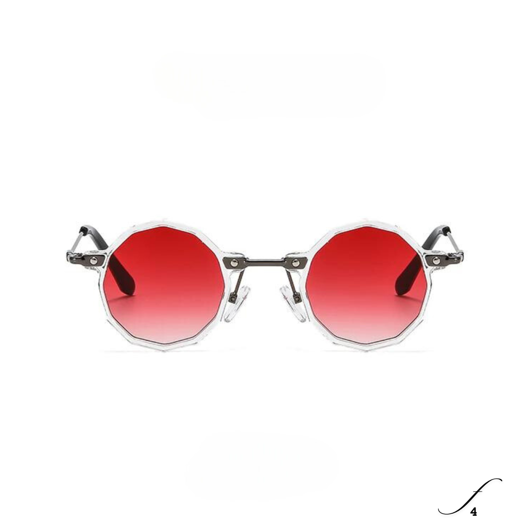 First Lens Classic Black Octagonal Sunglasses - Frame Detail