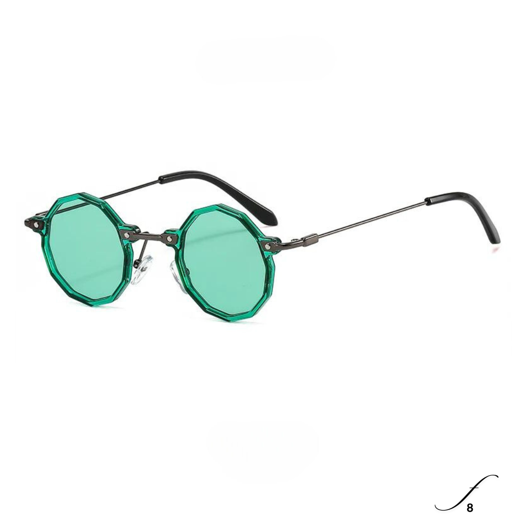 First Lens Classic Black Octagonal Sunglasses - Lightweight Feature