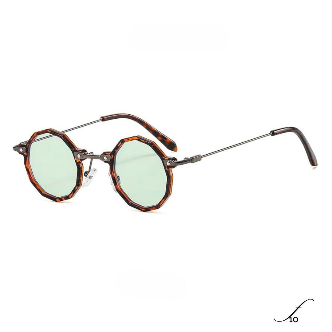 First Lens Classic Black Octagonal Sunglasses - Sleek and Modern Look