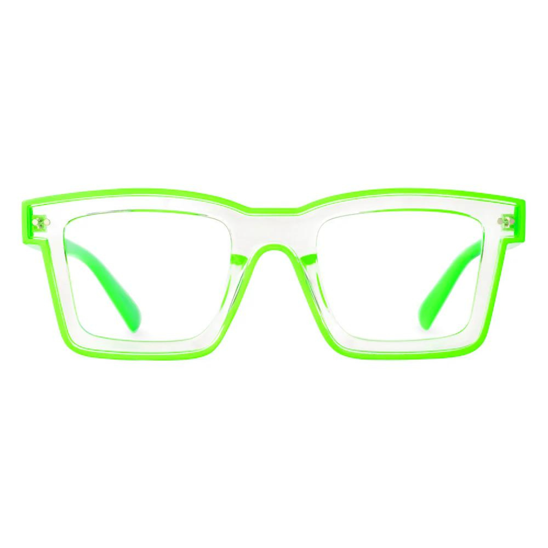 First Lens Crystal Green Computer Glasses - 002 on a white background