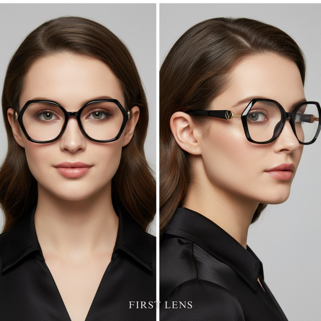 First Lens Diamond-Cut Transparent computer glasses - B061