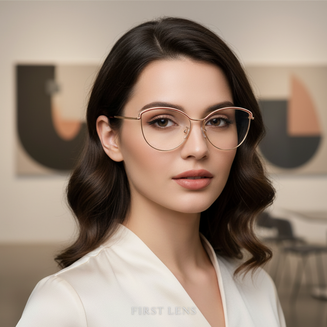 First Lens Elegant Cat-Eye Blue Light Computer Glasses - B039