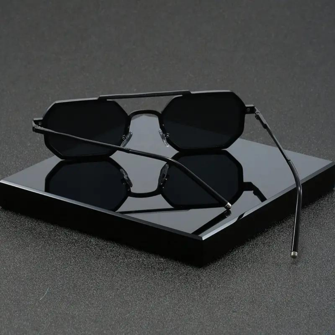 First Lens Gun Metal Sunglasses - Close-Up on Lenses