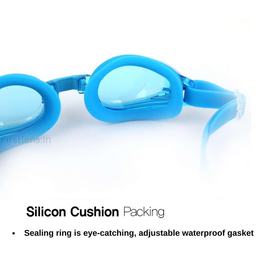 First Lens Customised Junior Swimming Goggles for Kids - High-Quality Material