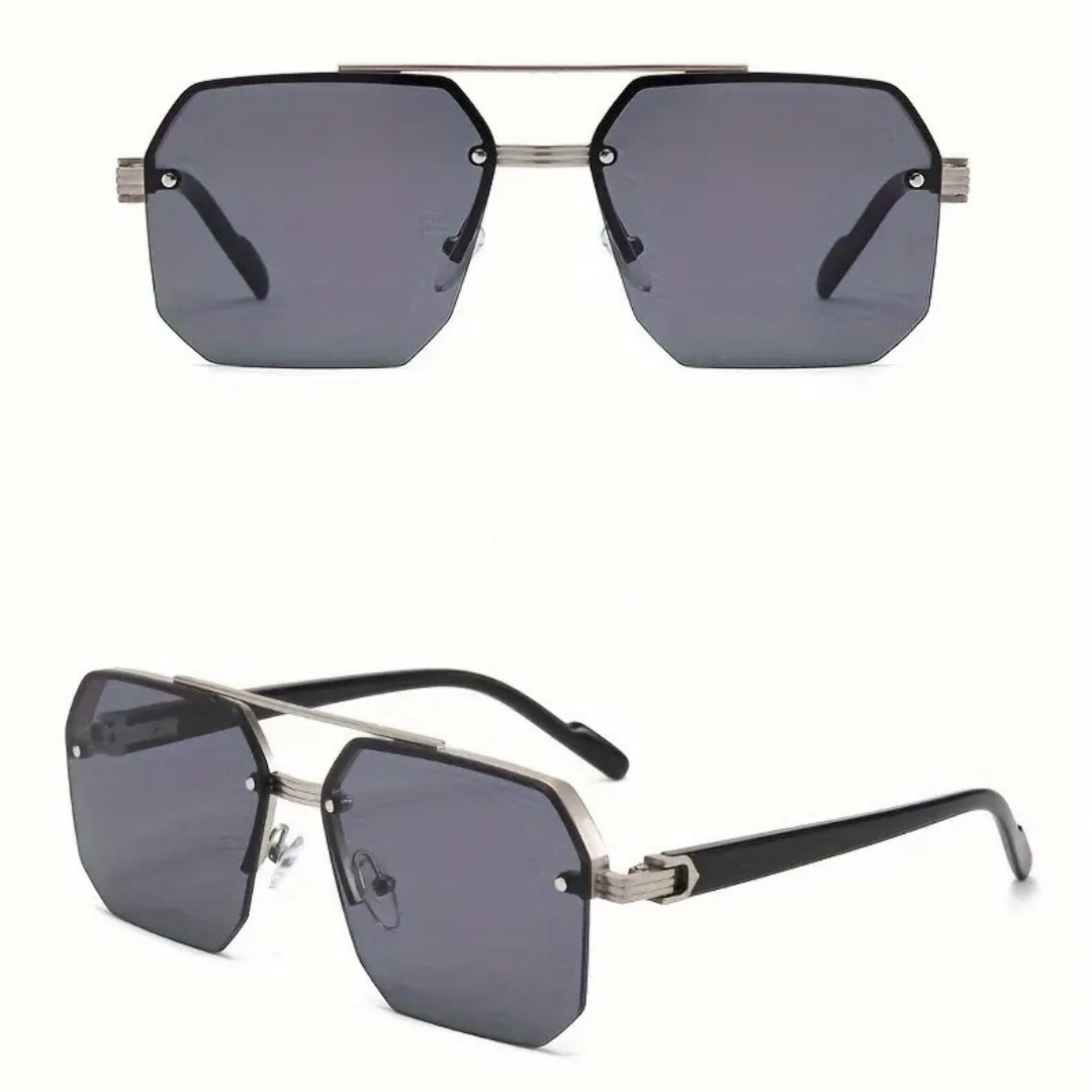 First Lens Luxe Square Aviator Sunglasses