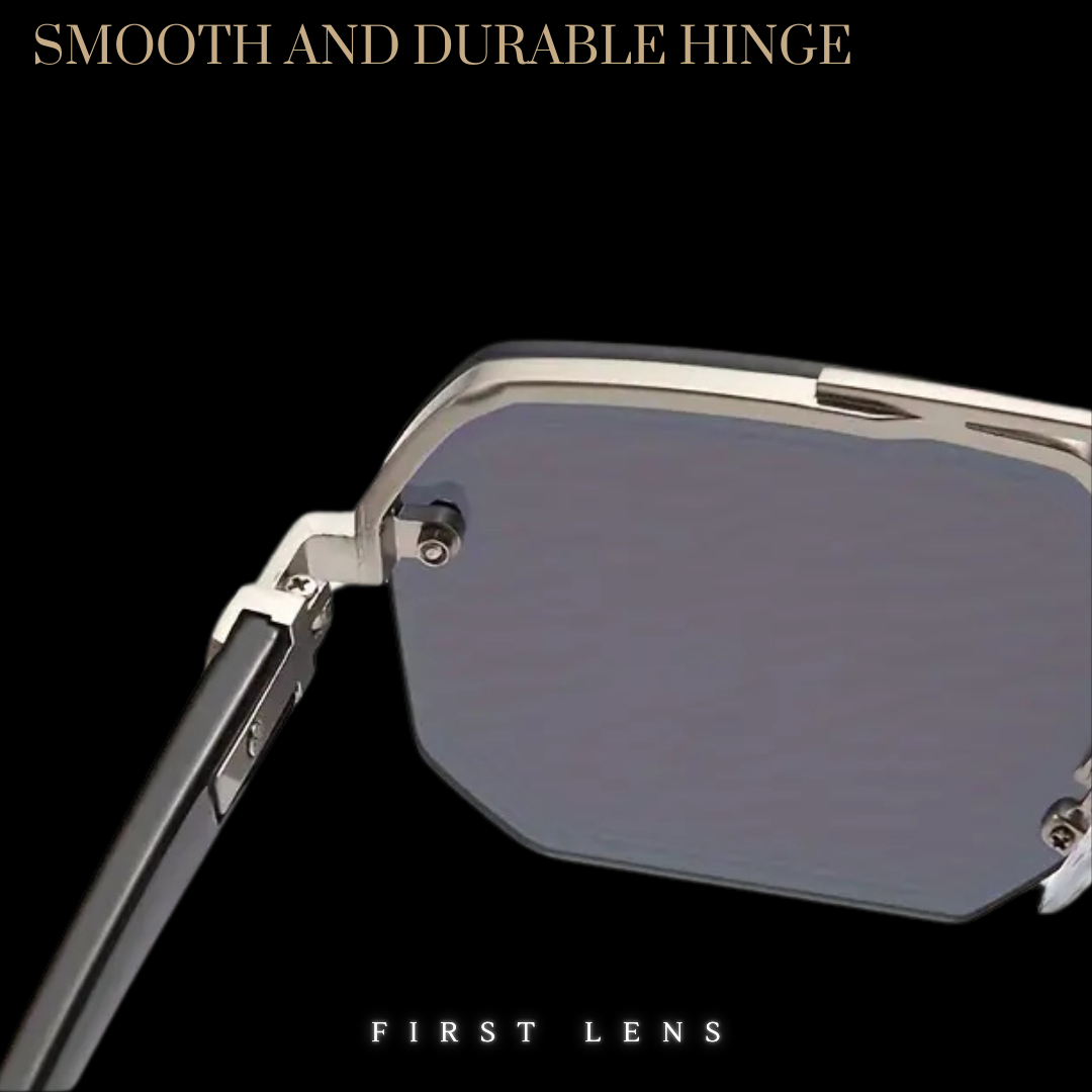 First Lens Luxe Square Aviator Sunglasses