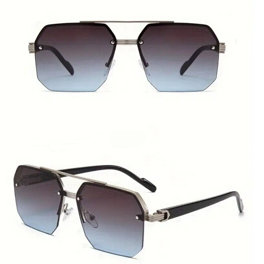 First Lens Luxe Square Aviator Sunglasses