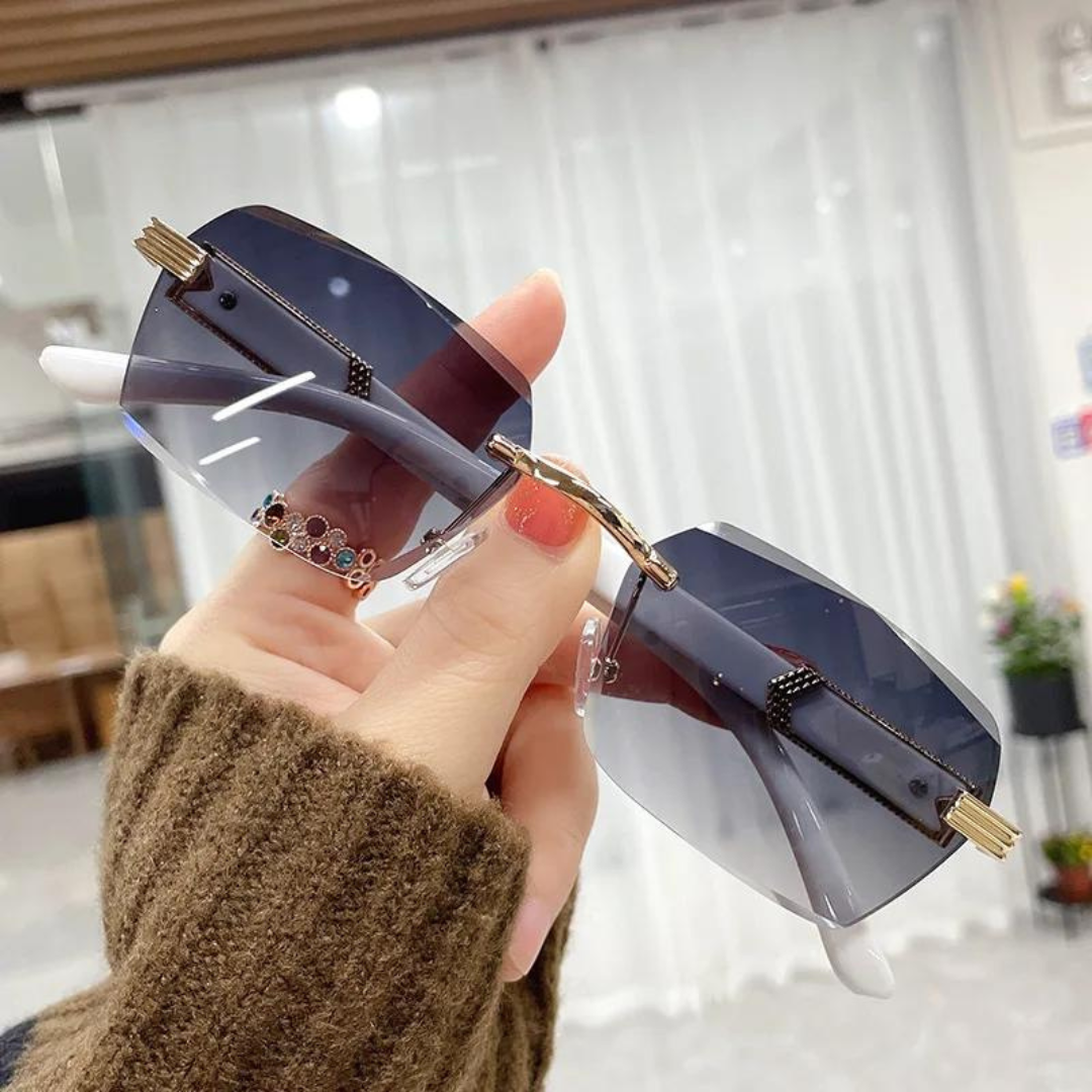 First Lens Marble Hexagonal Sunglasses - Folded Position