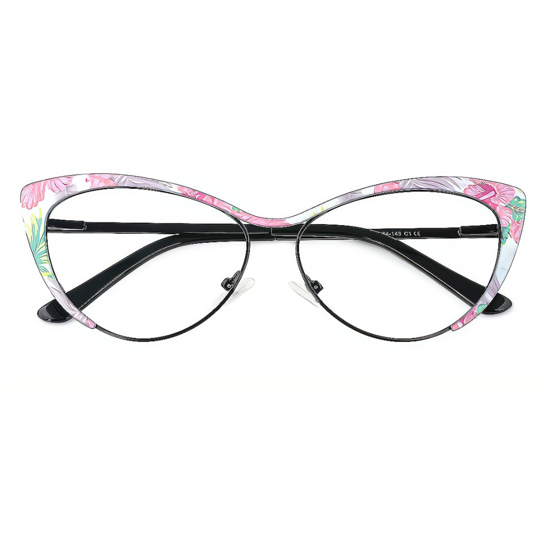 First Lens Meow Blue Light Computer Glasses - Floral