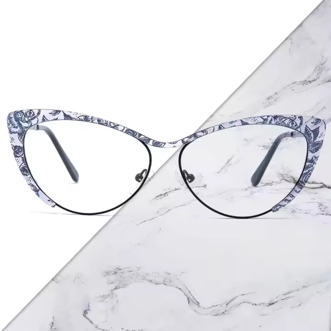 First Lens Meow Blue Light Computer Glasses - Floral