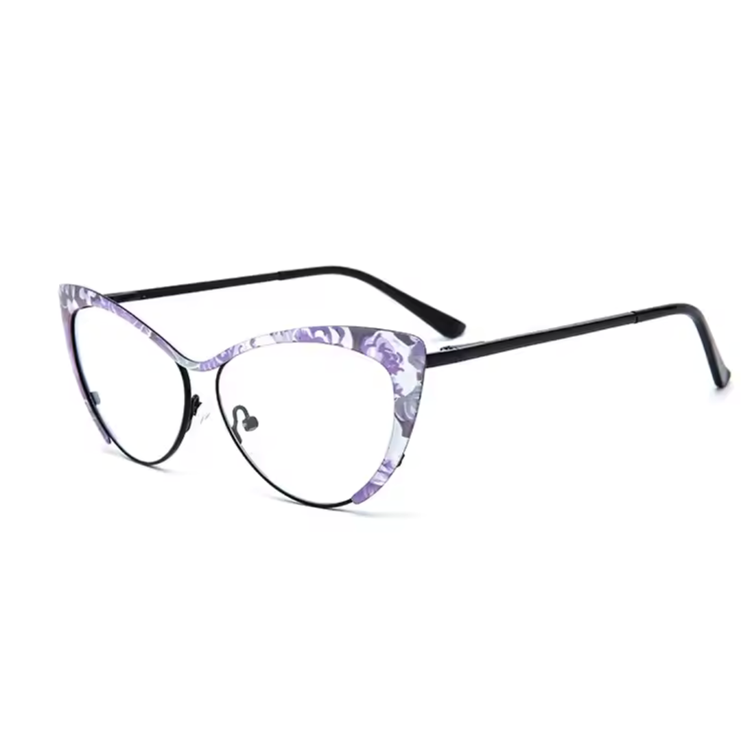 First Lens Meow Blue Light Computer Glasses - Floral