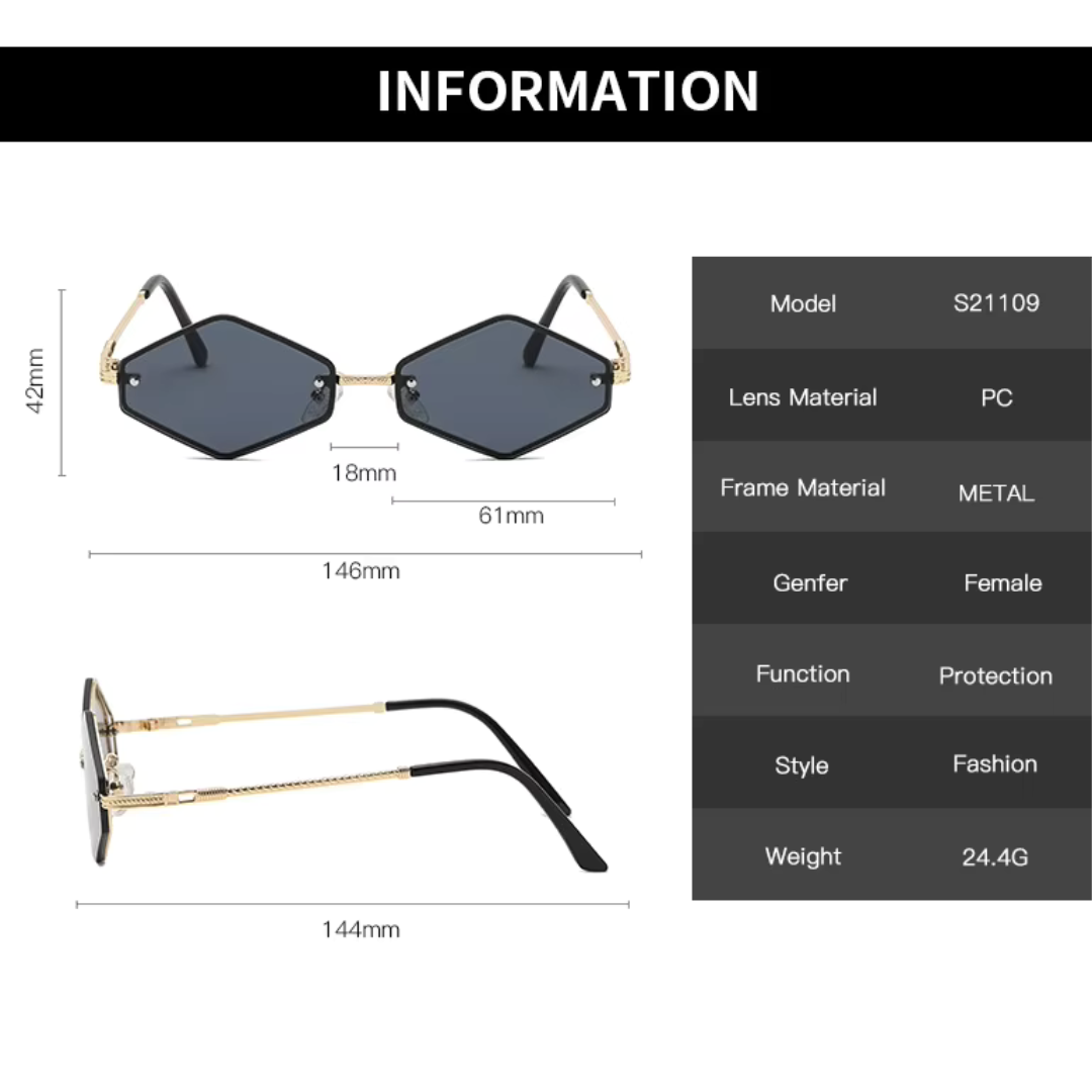 First Lens Noir Luxe Tinted Sunglasses - Black