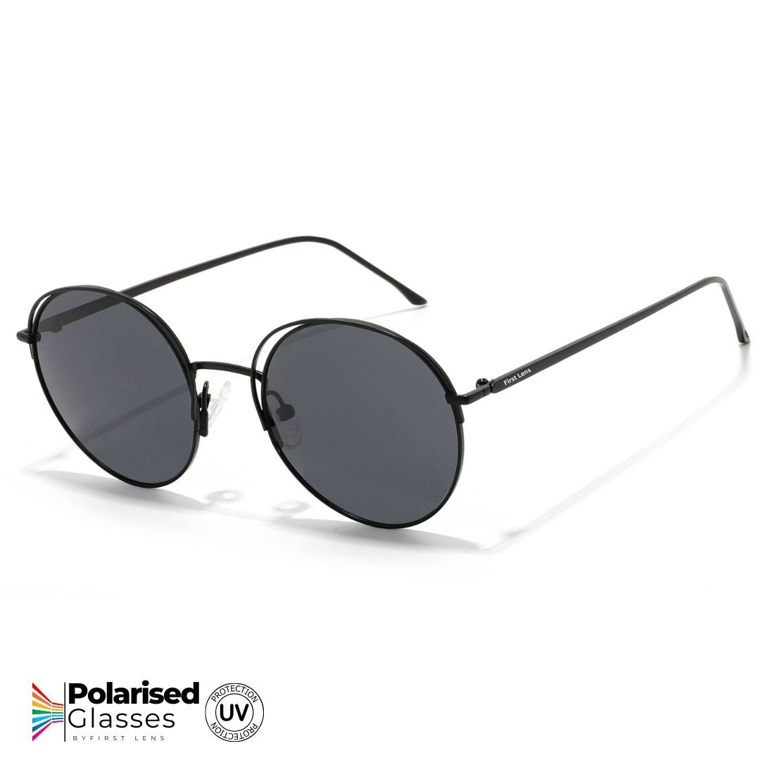 First Lens Orbit Polarized Sunglasses S031 stylish round frame
