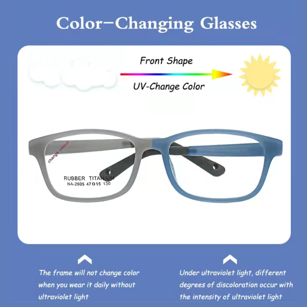 First Lens Photochromic Blue Light Kids Glasses