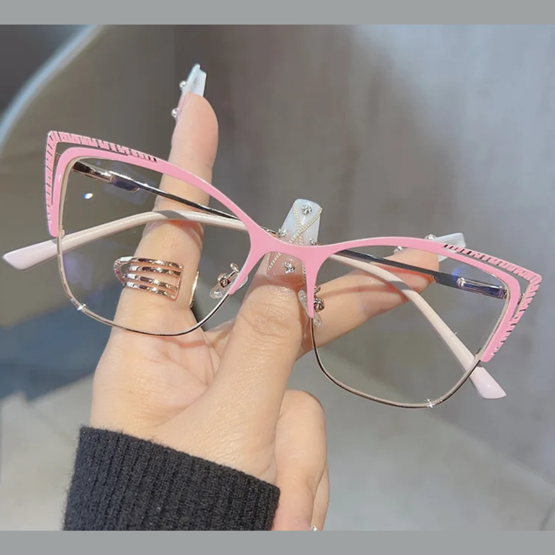 First Lens Pink Charm Cat-Eye Blue Light Computer Glasses