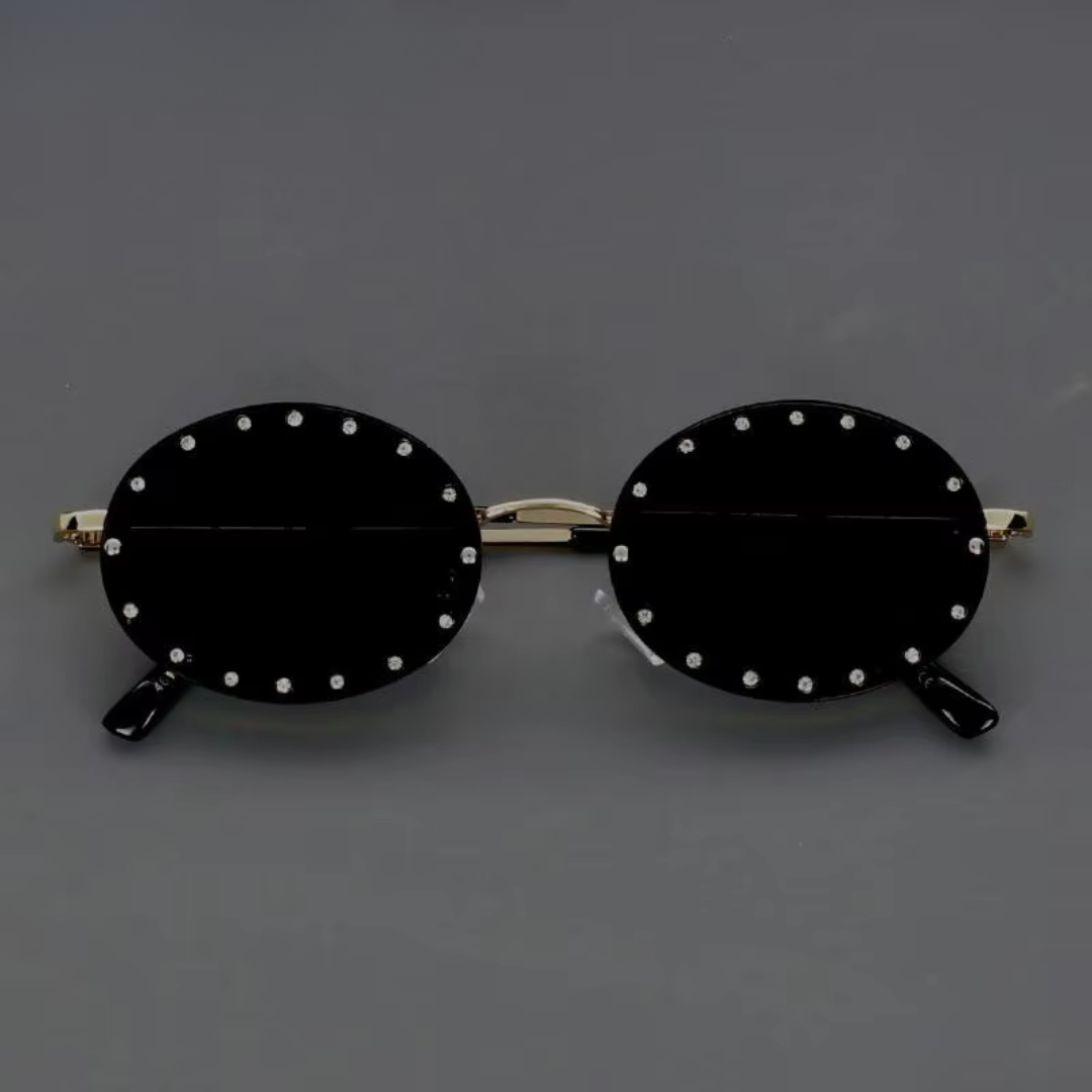 First Lens Prism Crystal Oval Sunglasses