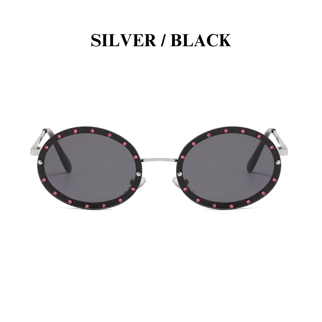 First Lens Prism Crystal Oval Sunglasses