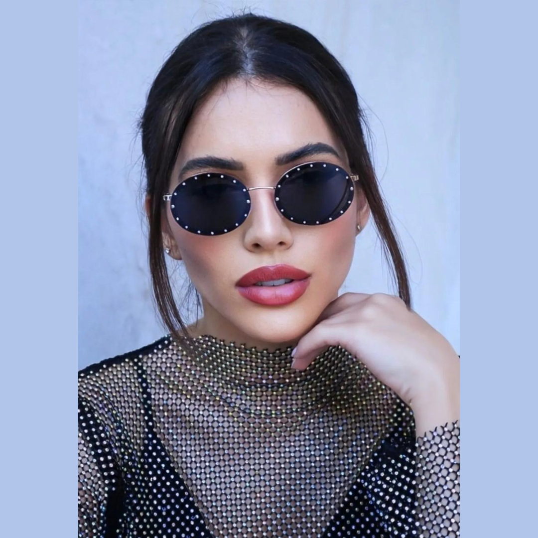 First Lens Prism Crystal Oval Sunglasses