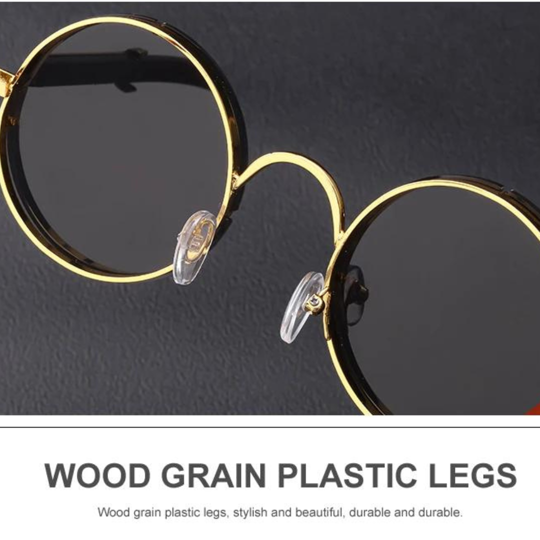 First Lens Retro Gothic Round Sunglasses - Lens Detail