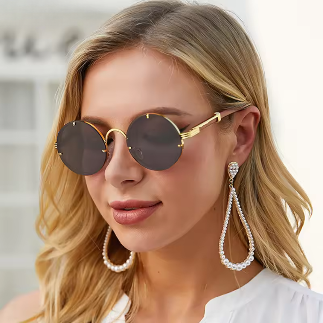 First Lens Retro Gothic Round Sunglasses