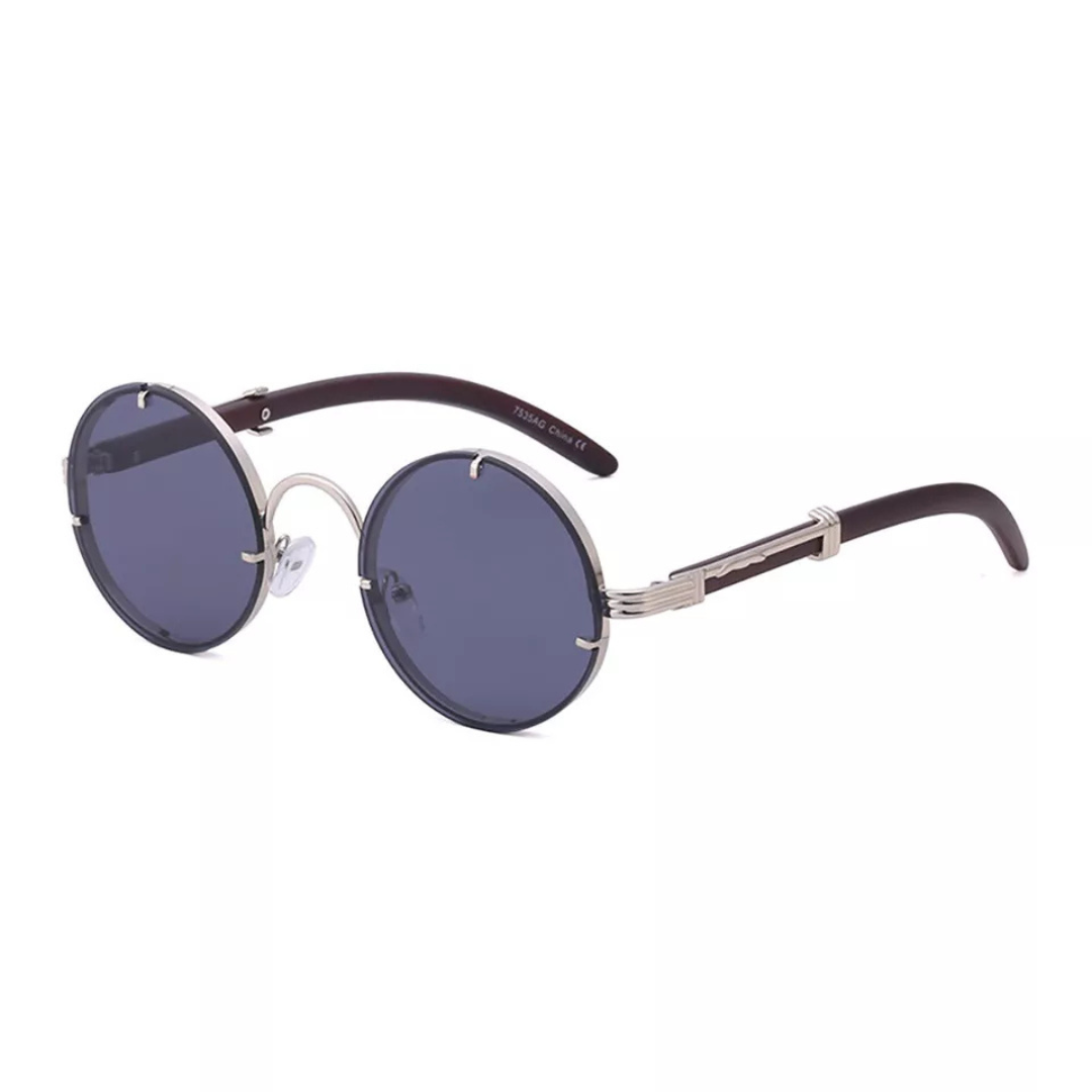 First Lens Retro Gothic Round Sunglasses