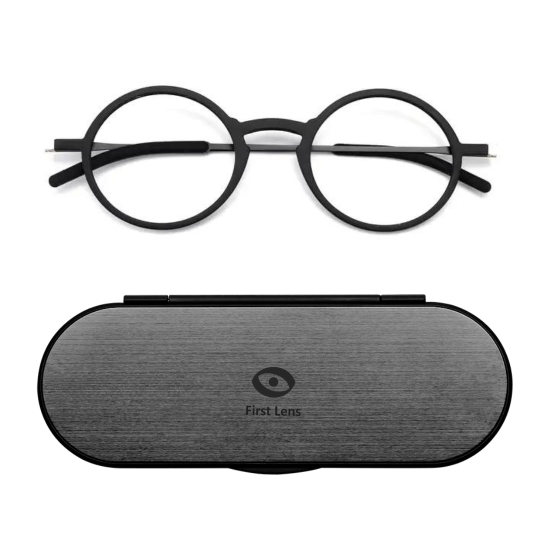 First Lens Slim Roundable Reading Glasses on a white background